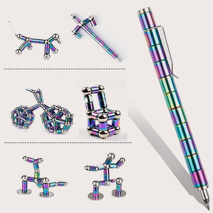 stylo aimanté multicolore