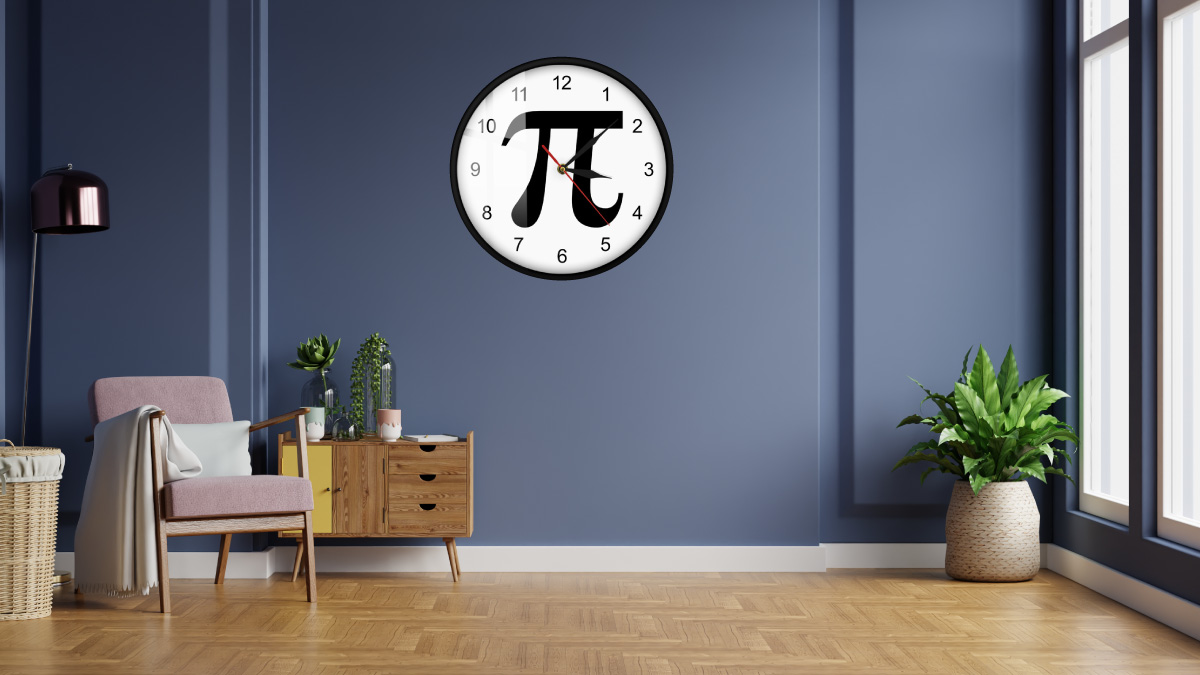 Horloge murale pi (π)