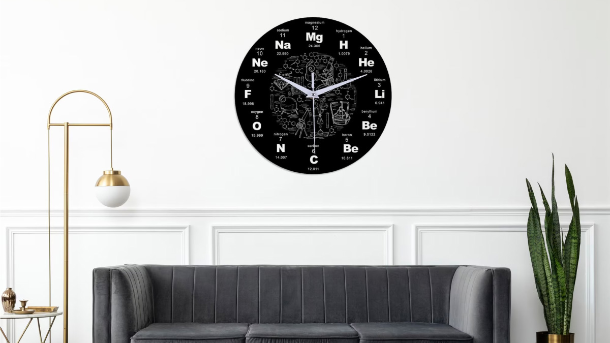 Horloge murale scientifique