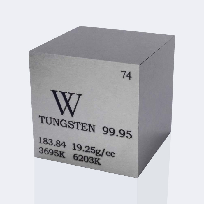 Cube en métal tungstène