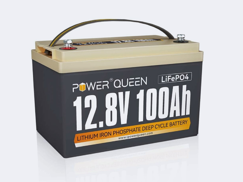 Batterie Lithium 12V 100Ah LiFePO4 avec BMS 100A pour camping-car, système Off-Grid, bateau, caravane et solaire